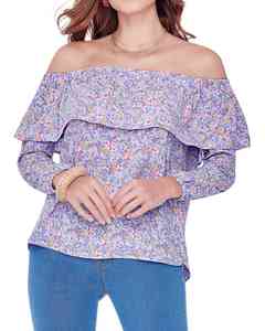 45658 OL L/L WOVEN BLOUSE